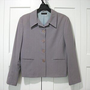Ann Freedberg Women's Linen Purple Blazer Business Office Workwear Size 12